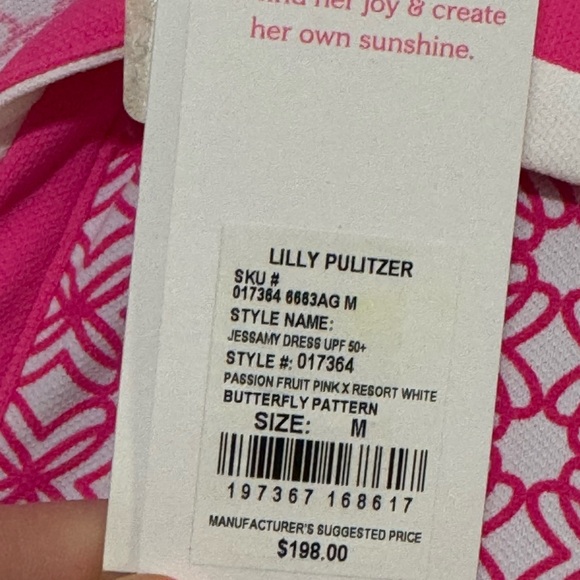 🌸 Brand New Lilly Pulitzer Pink & White Luxletic Jessamy Dress 🌸 Size M - Picture 8 of 16